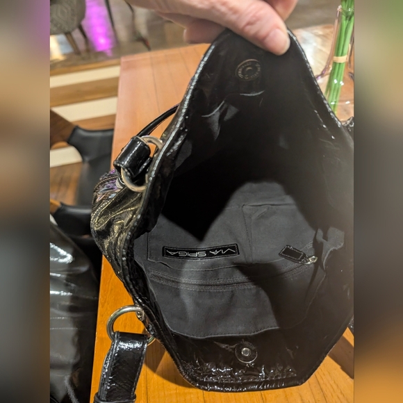 Via Spiga black patent leather purse - Picture 7 of 15